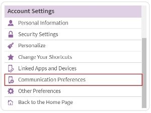 Customize your communication preferences in MyChart
