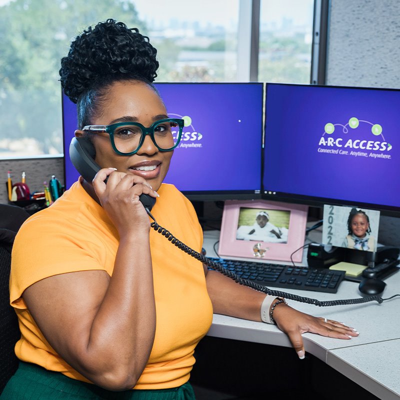 ARC team member on the phone