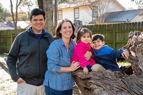 Emily, an ARC patient, her husband, and two children